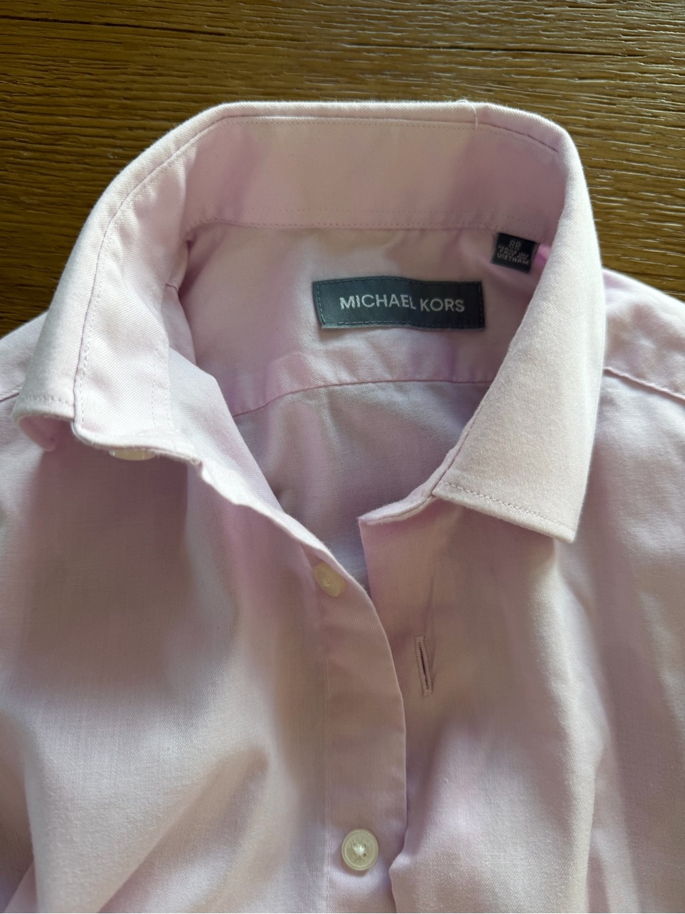 Michael Kors Light Pink Button-Down Shirt - Picture 2 of 2